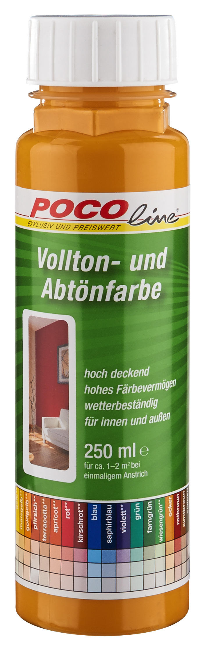 Pocoline Vollton- Und Abtönfarbe Ocker Ca. 0,25 L Voll+abtönfarbe 250ml Ocker - ocker (250ml)