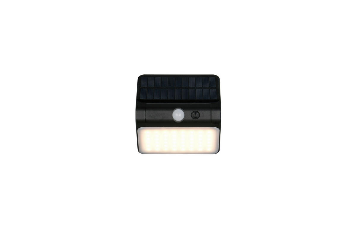 Solar-Außenwandleuchte schwarz B/H/T: ca. 12x12x7 cm OLINDA - schwarz (12,00/12,00/7,00cm) - Reality