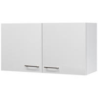 Hängeschrank Vita weiß matt B/H/T: ca. 100x54,8x32 cm Vita - weiß/Edelstahl (100,00/54,80/32,00cm) - Flex-Well