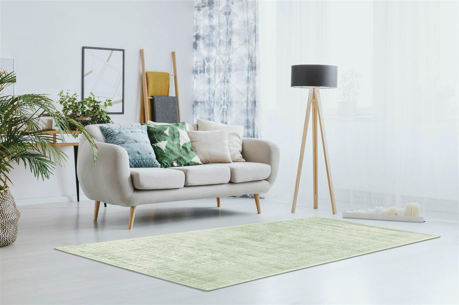 Padiro Kurzflorteppich Karma 125 mint B/H/L: ca. 200x0,8x290 cm Karma 125 - mint (290,00/200,00/0,80cm) - Padiro