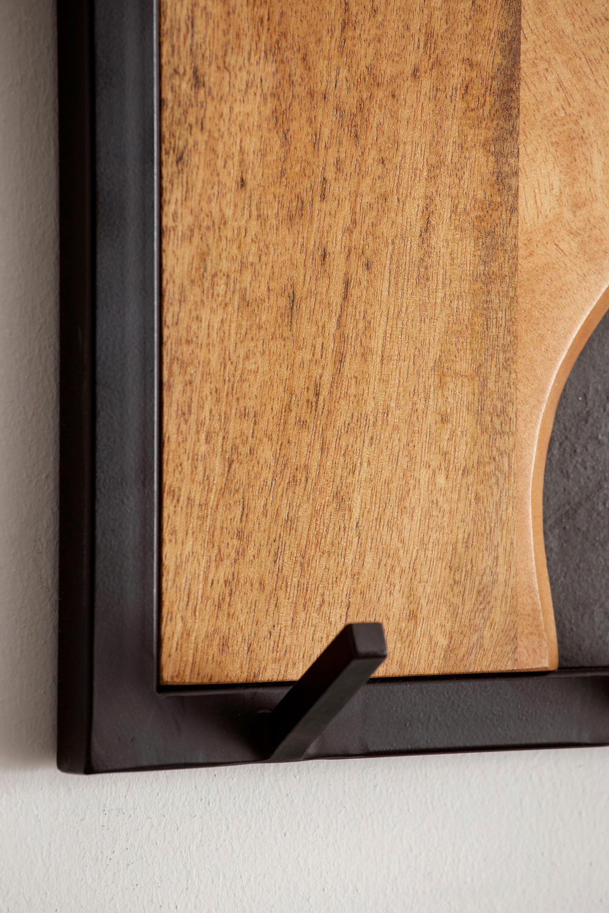 Wandgarderobe schwarz B/H/T: ca. 80x36x6 cm Wandgarderobe - schwarz (80,00/36,00/6,00cm) - Wohnling