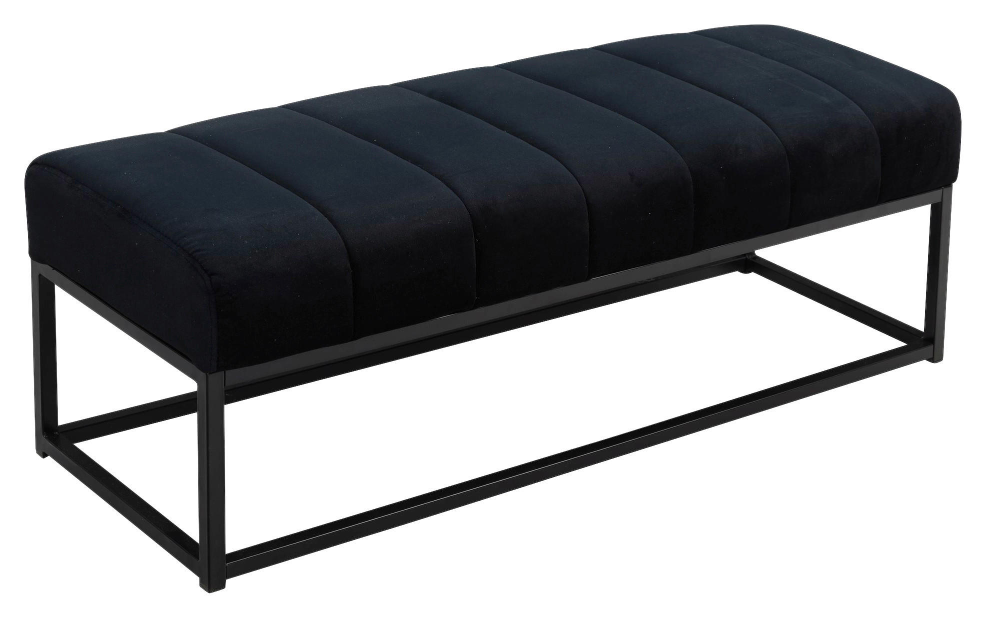 Sitzbank schwarz Polyester B/H/T: ca. 108x40x40 cm Sitzbank - schwarz (108,00/40,00/40,00cm) - Wohnling