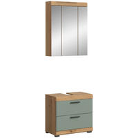 Badezimmer-Set Scout Eiche Artisan Nachbildung salbei Nachbildung B/H/T: ca. 60x191x37 cm Scout - Eiche/salbei (60,00/191,00/37,00cm) - xonox.home