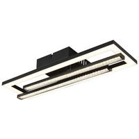 GLOBO LED-Deckenleuchte schwarz Kunststoff B/H/T: ca. 37,5x6,3x40 cm 1 Brennstellen HIGHWAY - schwarz (37,50/6,30/40,00cm) - GLOBO