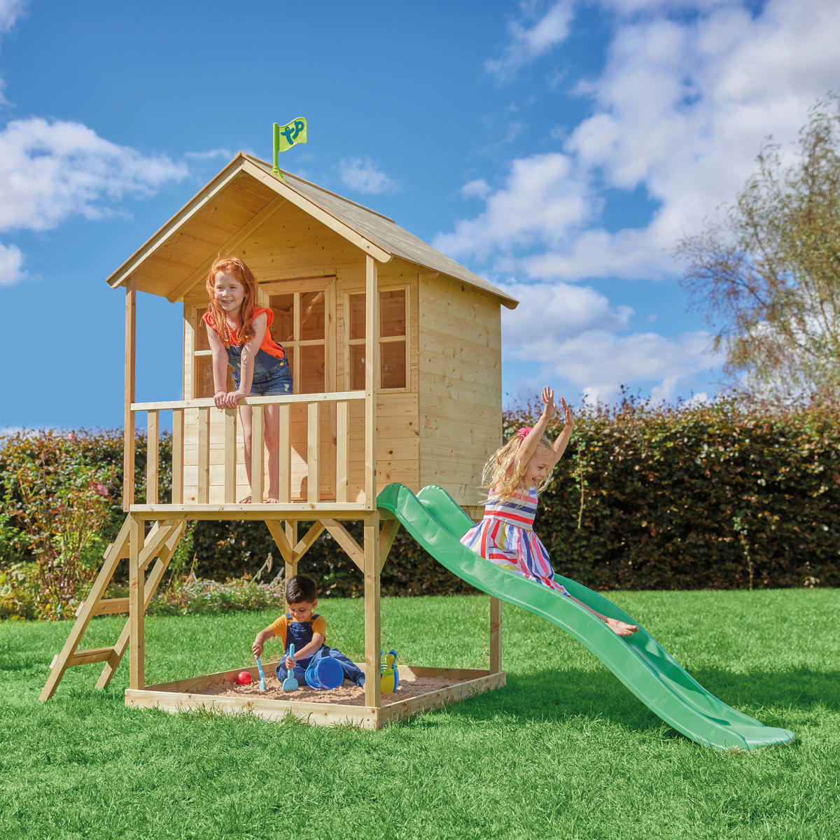 TP Toys Spielhaus Wald natur B/H/L: ca. 306x230x137 cm Wald - natur (137,00/306,00/230,00cm) - TP Toys