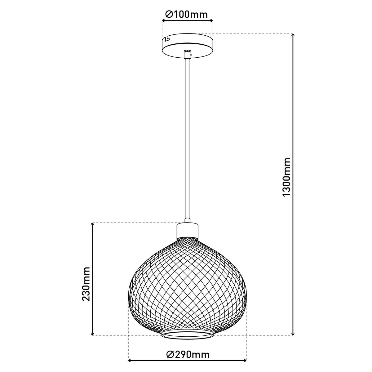 Näve Leuchten Pendelleuchte 6122614 braun Glas Kunststoff Metall B/H/T: ca. 29x130x29 cm E27 1 Brennstellen Surrat - braun (29,00/130,00/29,00cm) - Näve Leuchten