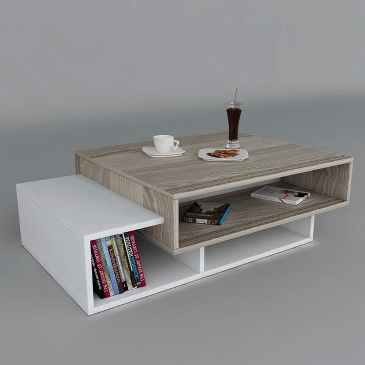 Couchtisch Tab weiß Cordoba Nachbildung B/H/T: ca. 105x32x60 cm Tab - Cordoba/weiß (105,00/32,00/60,00cm) - moebel17