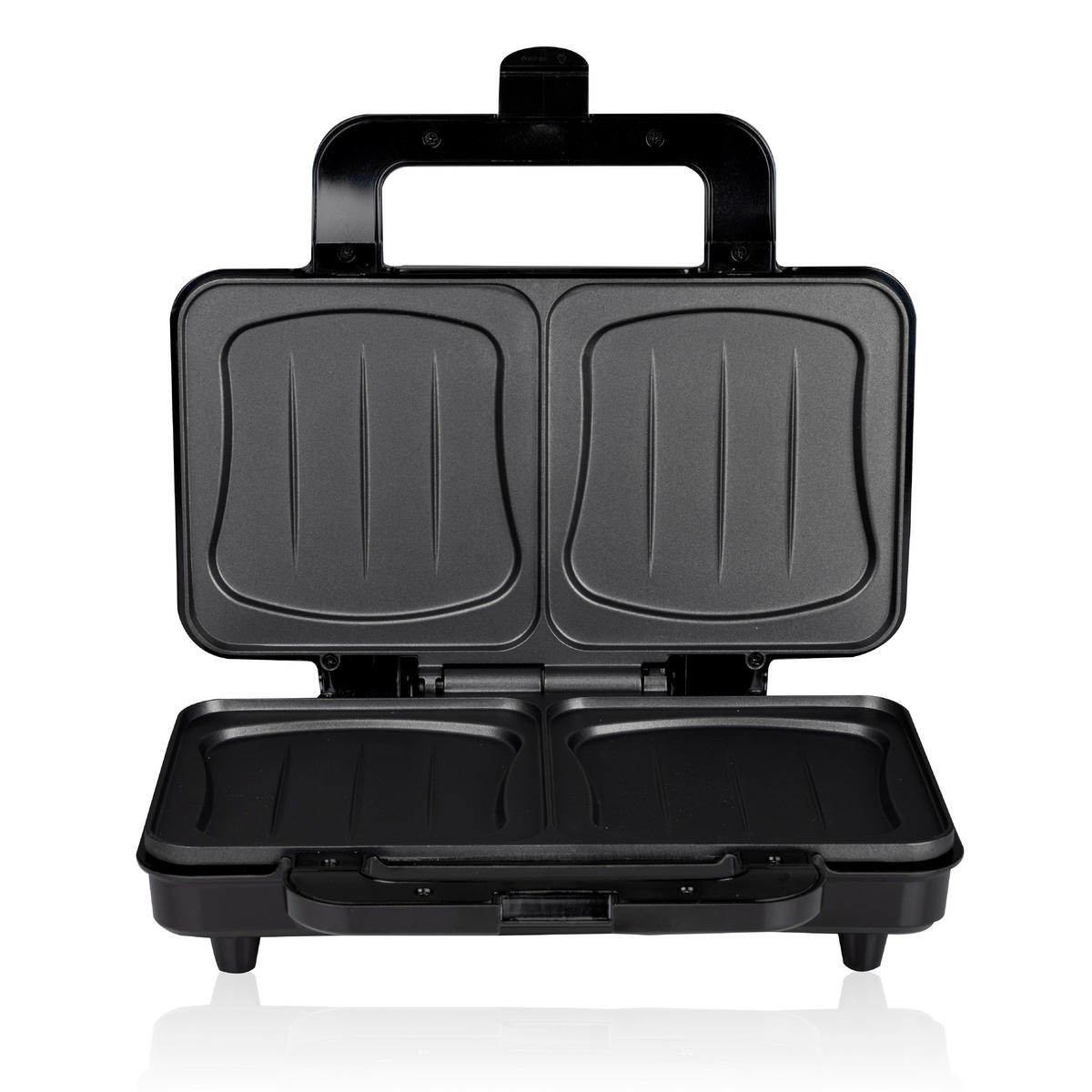 Sandwichtoaster silber schwarz B/H/L: ca. 12x26,5x31,5 cm Sandwichtoaster_XL - schwarz/silber (31,50/12,00/26,50cm)