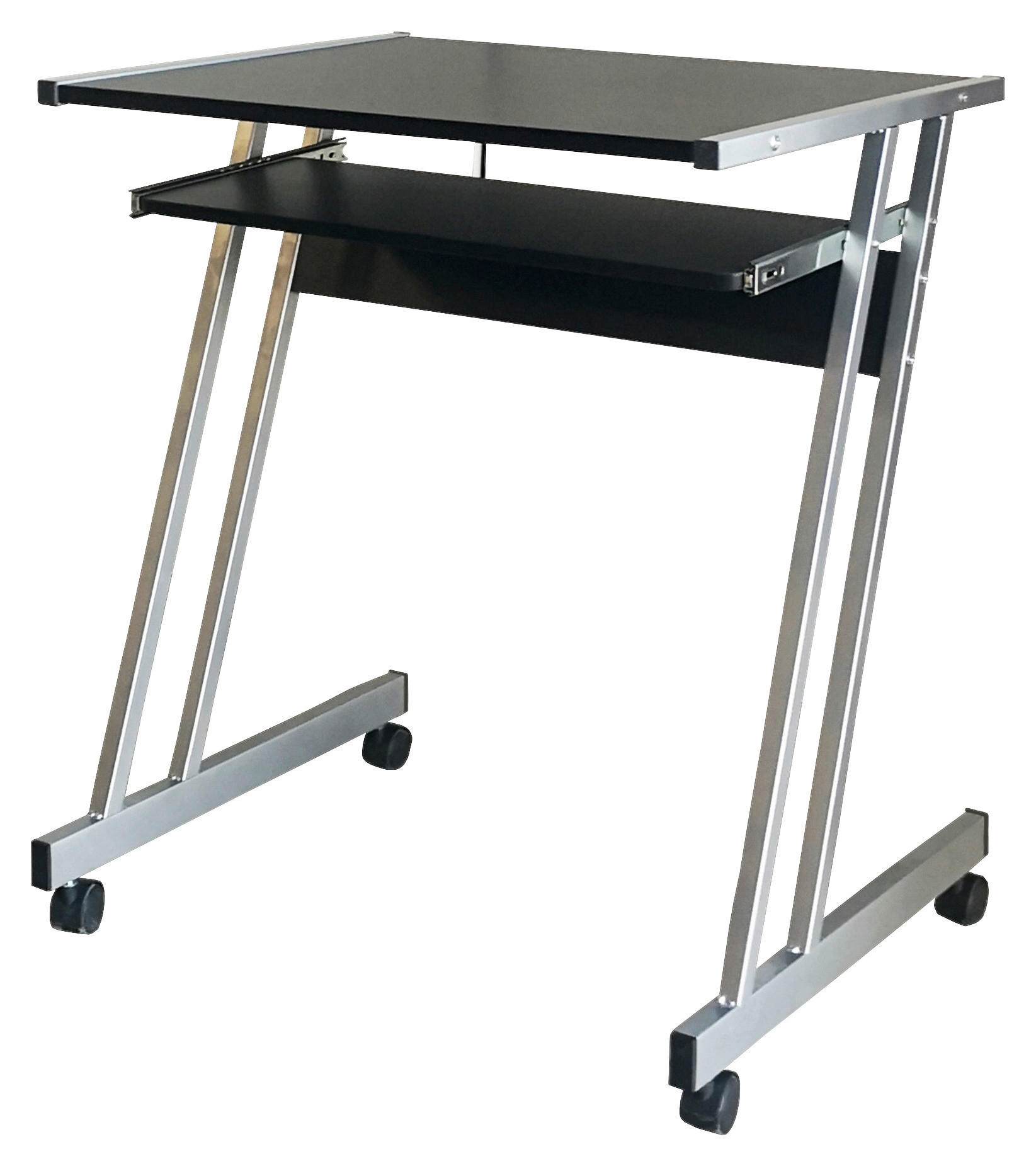 Computerrollwagen Jaro schwarz silber Optik B/H/T: ca. 62x73x50 cm Jaro - schwarz/silber (62,00/73,00/50,00cm)