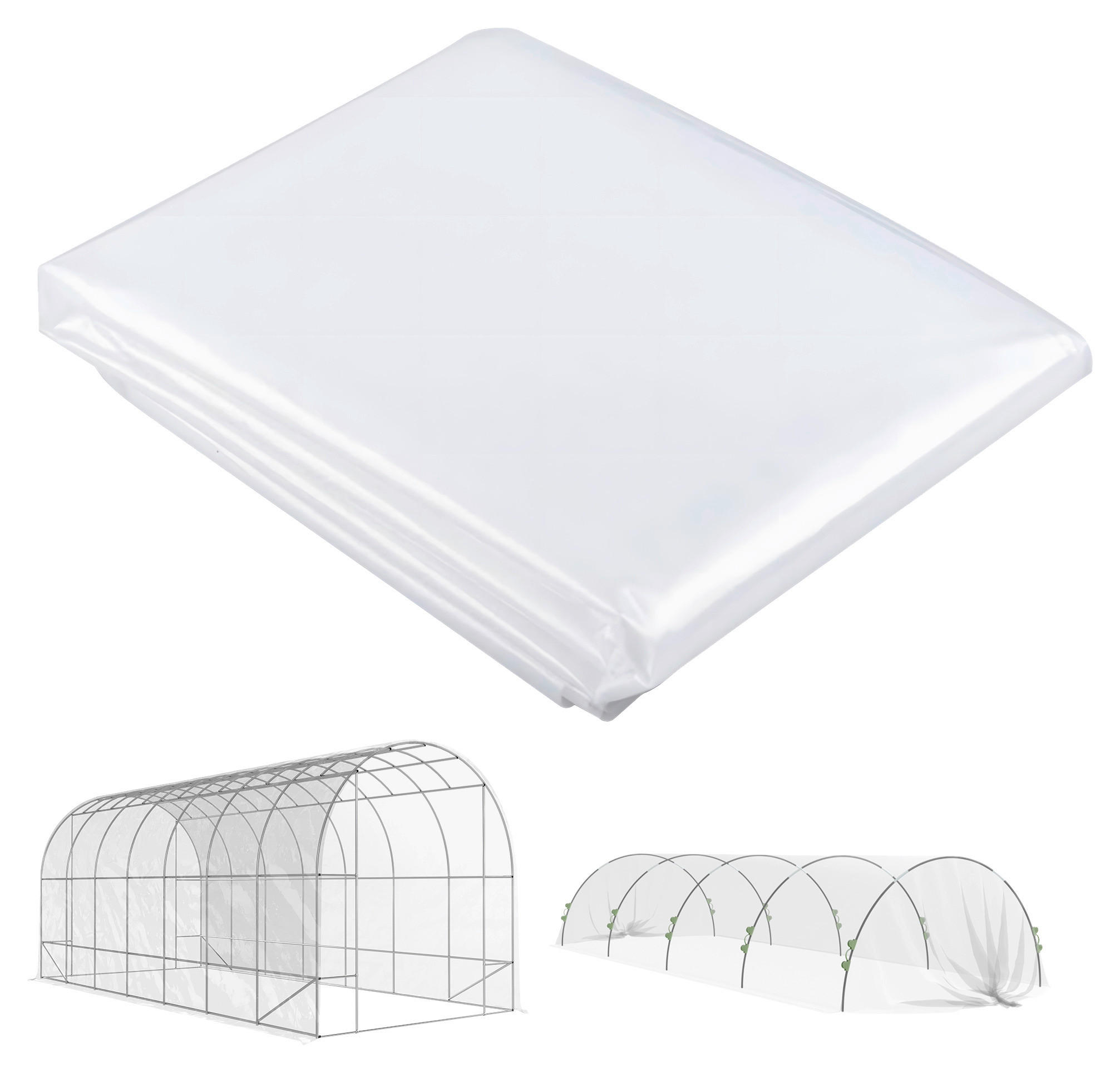 Outsunny Gewächshausfolie B/H/L: ca. 700x1x800 cm Gewächshausfolie - transparent (800,00/700,00/1,00cm) - Outsunny