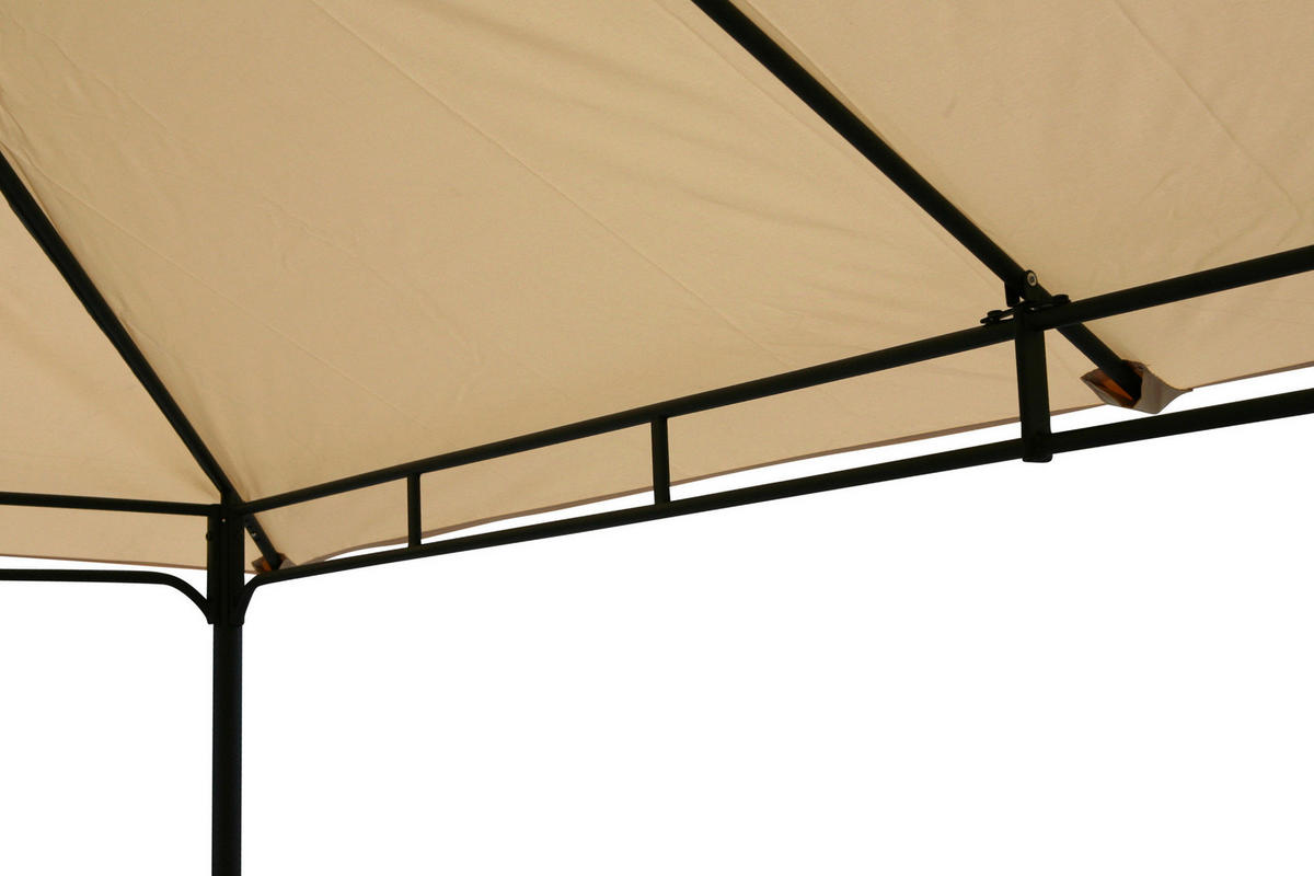 Grasekamp Pavillon Rimini Flex beige Stahl B/H/L: ca. 300x263x300 cm Rimini Flex - beige (300,00/300,00/263,00cm) - Grasekamp