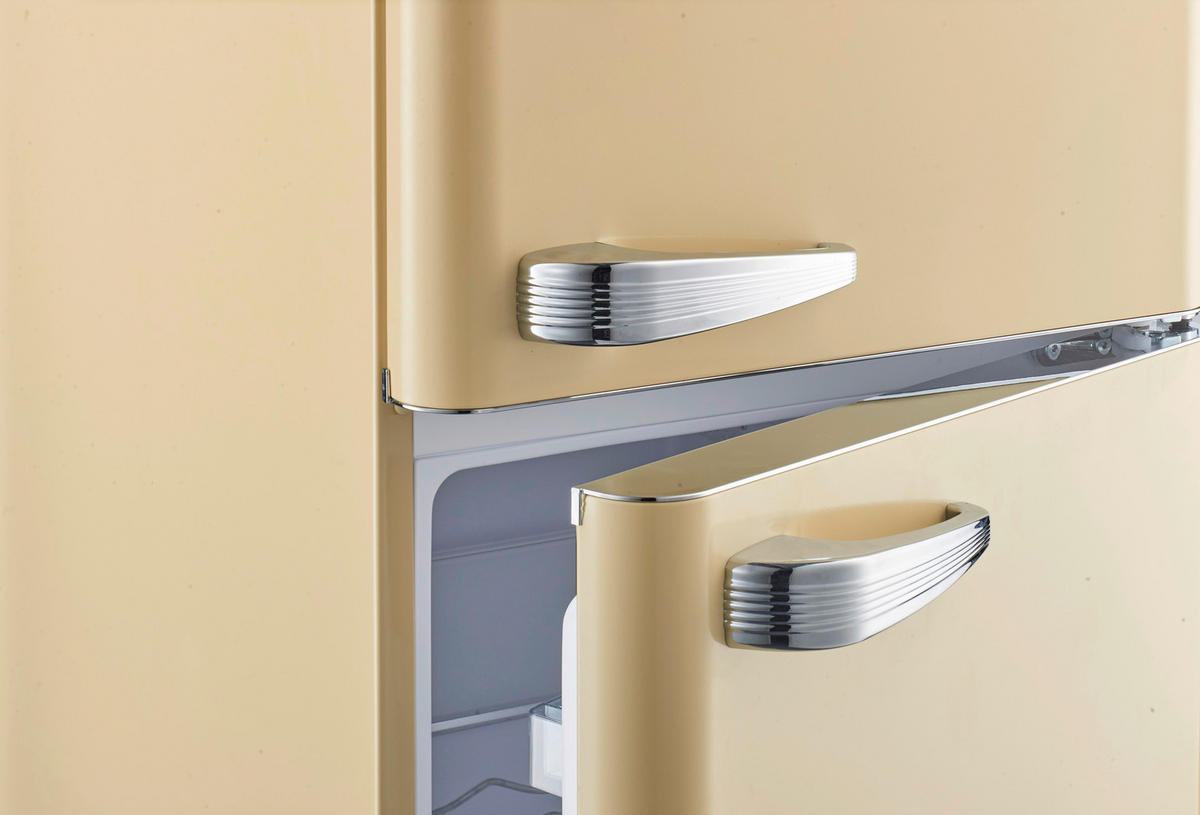 Wolkenstein Retro Kühl-/Gefrierkombination KG250.4RT SC creme B/H/T: ca. 54,6x177,5x62,6 cm Kühl-/Gefrierkombi KG250.4RT SC A++ - creme (54,60/177,50/62,60cm) - Wolkenstein