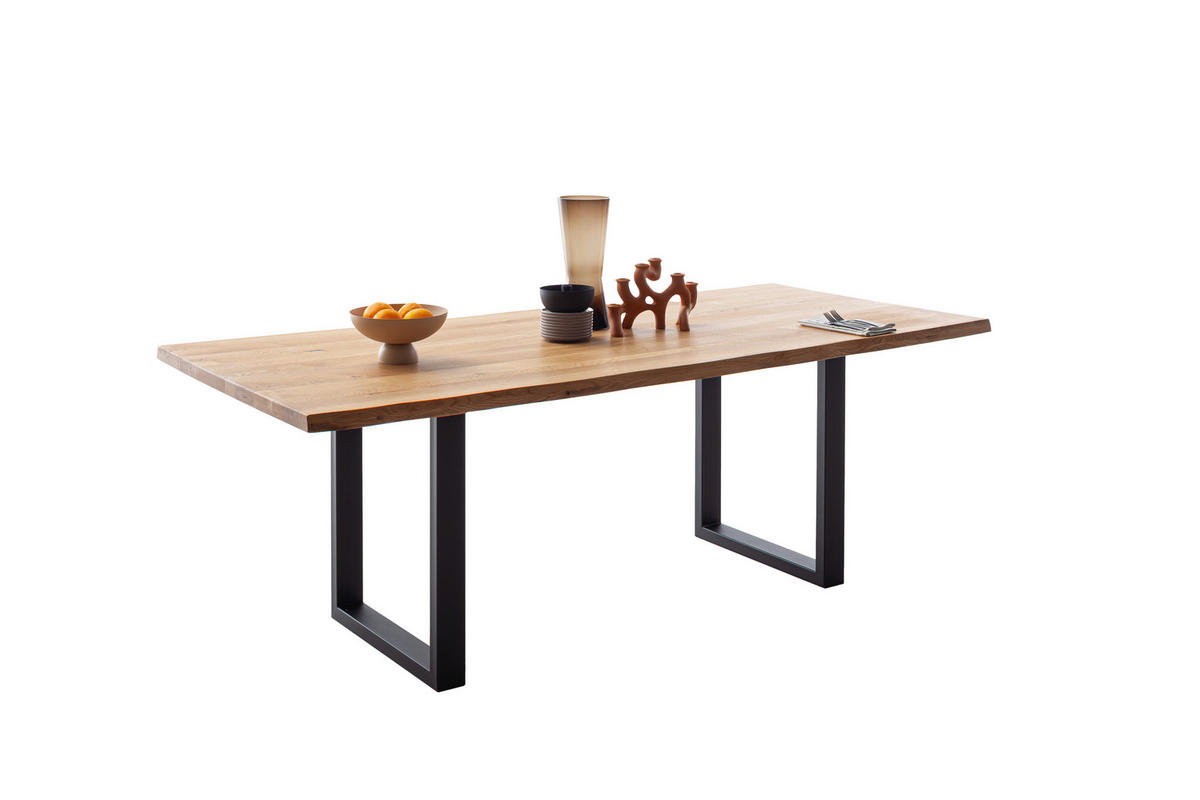 Esstisch Deba natur schwarz B/T: ca. 200x100 cm Deba - natur/schwarz (200,00/100,00cm)