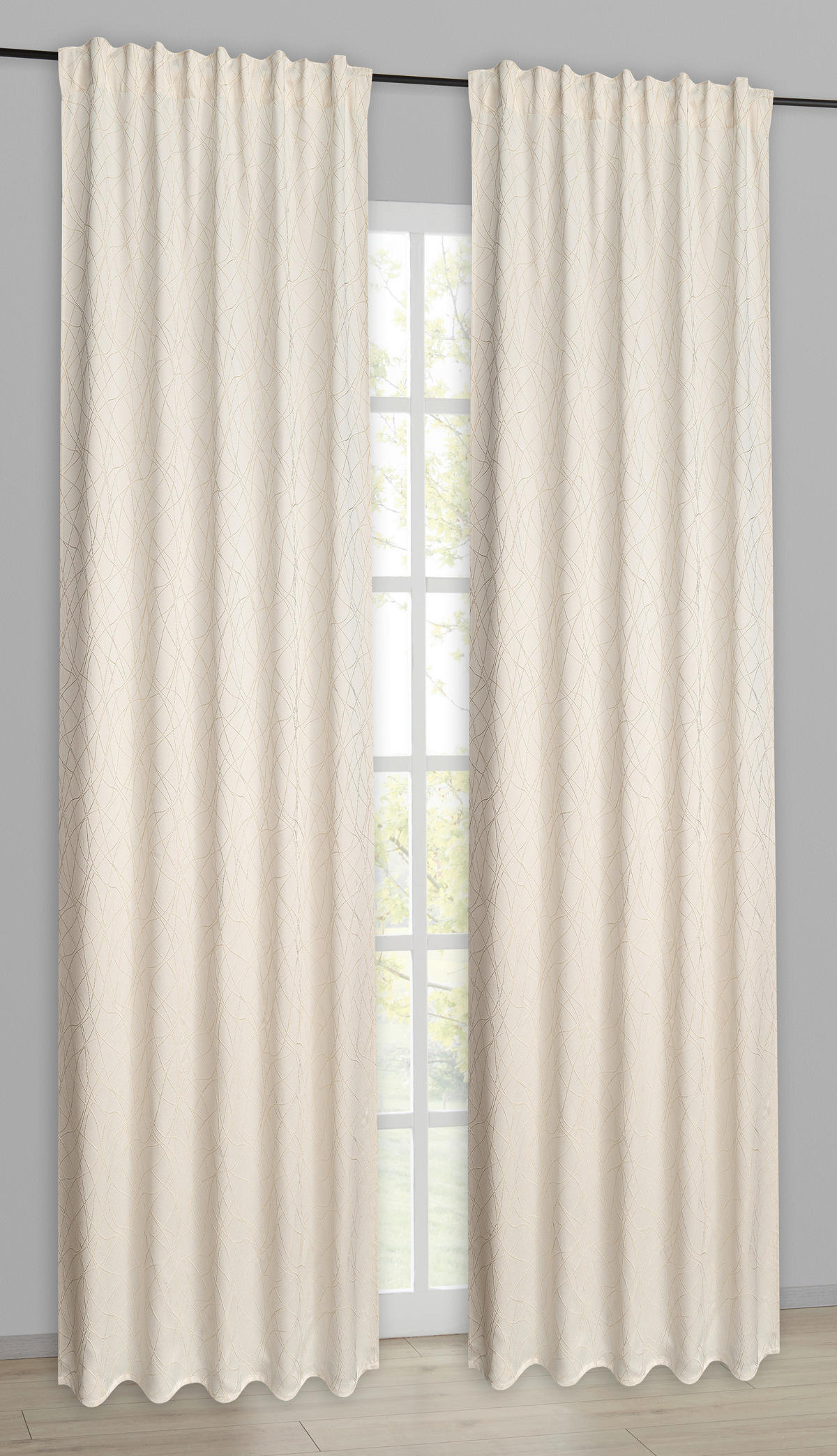 Kombivorhang Doreen champagner B/L: ca. 135x245 cm Doreen - champagner (135,00/245,00cm)