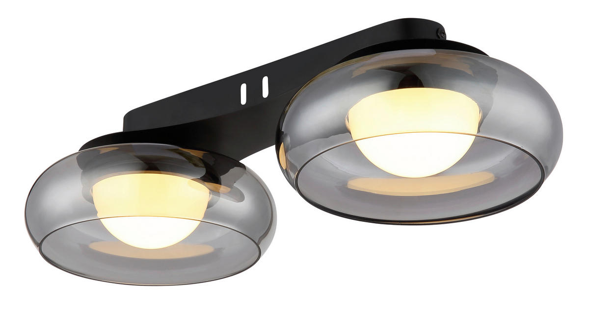 GLOBO Deckenleuchte Deckenleuchte-Carlene - schwarz/Rauch (51,00/24,50/15,50cm) - GLOBO