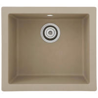 Respekta Einbauspüle Ohio 50 x 44 B sandbeige Mineralite B/H/T: ca. 44x19x50 cm Ohio 50 x 44 B - sandbeige (44,00/19,00/50,00cm) - Respekta