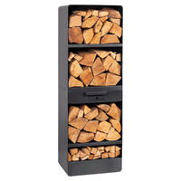 CookKing Kaminholzregal Vento schwarz B/H/T: ca. 40x120x30 cm Vento - schwarz (40,00/120,00/30,00cm) - CookKing