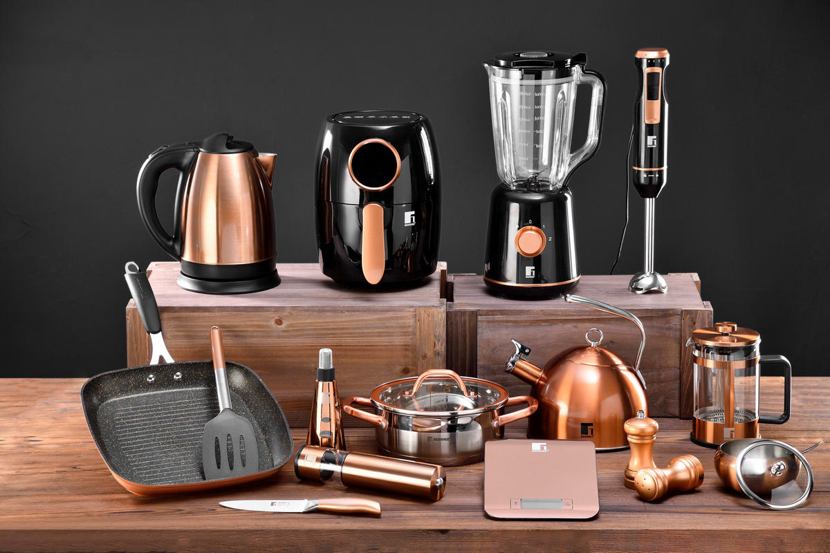 BERGNER Stabmixer schwarz Edelstahl B/H/L: ca. 8x22,5x13 cm COPPER - schwarz (13,00/8,00/22,50cm) - BERGNER