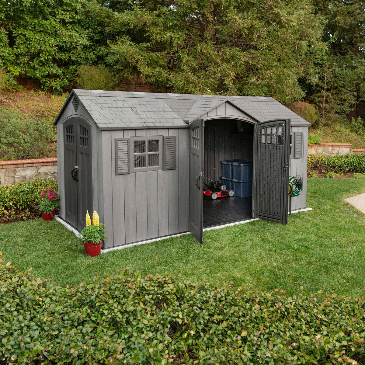 Lifetime Gartenhaus Galaxis dunkelgrau B/H/L: ca. 457x244x244 cm Galaxis - dunkelgrau (244,00/457,00/244,00cm) - Lifetime