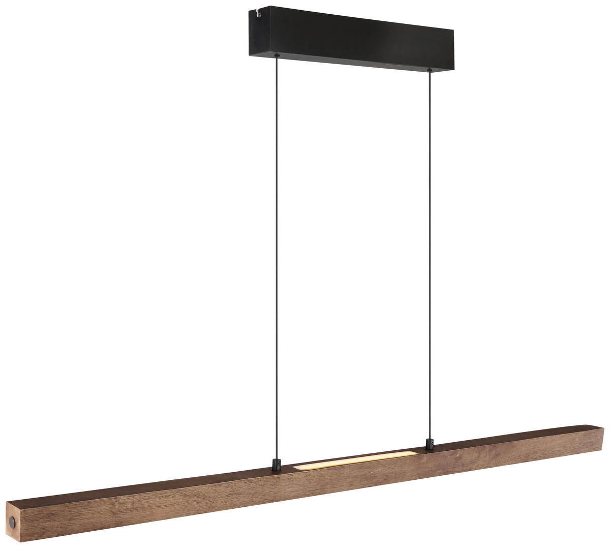 GLOBO LED-Pendelleuchte dunkelbraun mattschwarz Metall Kunststoff Holz B/H/T: ca. 4,5x150x115 cm OLIVUS - dunkelbraun/mattschwarz (4,50/150,00/115,00cm) - GLOBO