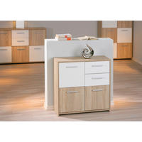 Kommode Eboli Eiche Sonoma Nachbildung weiß B/H/T: ca. 77x77x30 cm Eboli - Eiche/weiß (77,00/77,00/30,00cm) - Inter Link