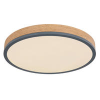 GLOBO LED-Deckenleuchte Opal Graphit Metall Kunststoff H/D: ca. 8,5x45 cm DORO - Graphit/Opal (45,00/8,50cm) - GLOBO