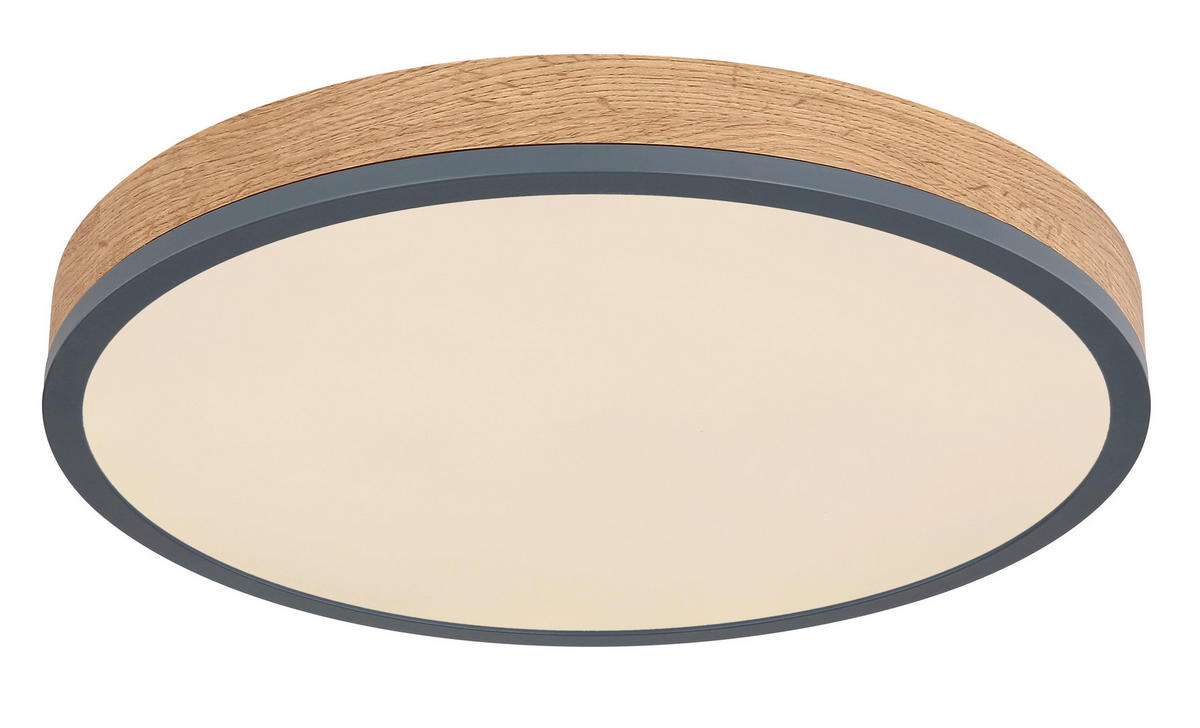 GLOBO LED-Deckenleuchte Opal Graphit Metall Kunststoff H/D: ca. 8,5x45 cm DORO - Graphit/Opal (45,00/8,50cm) - GLOBO