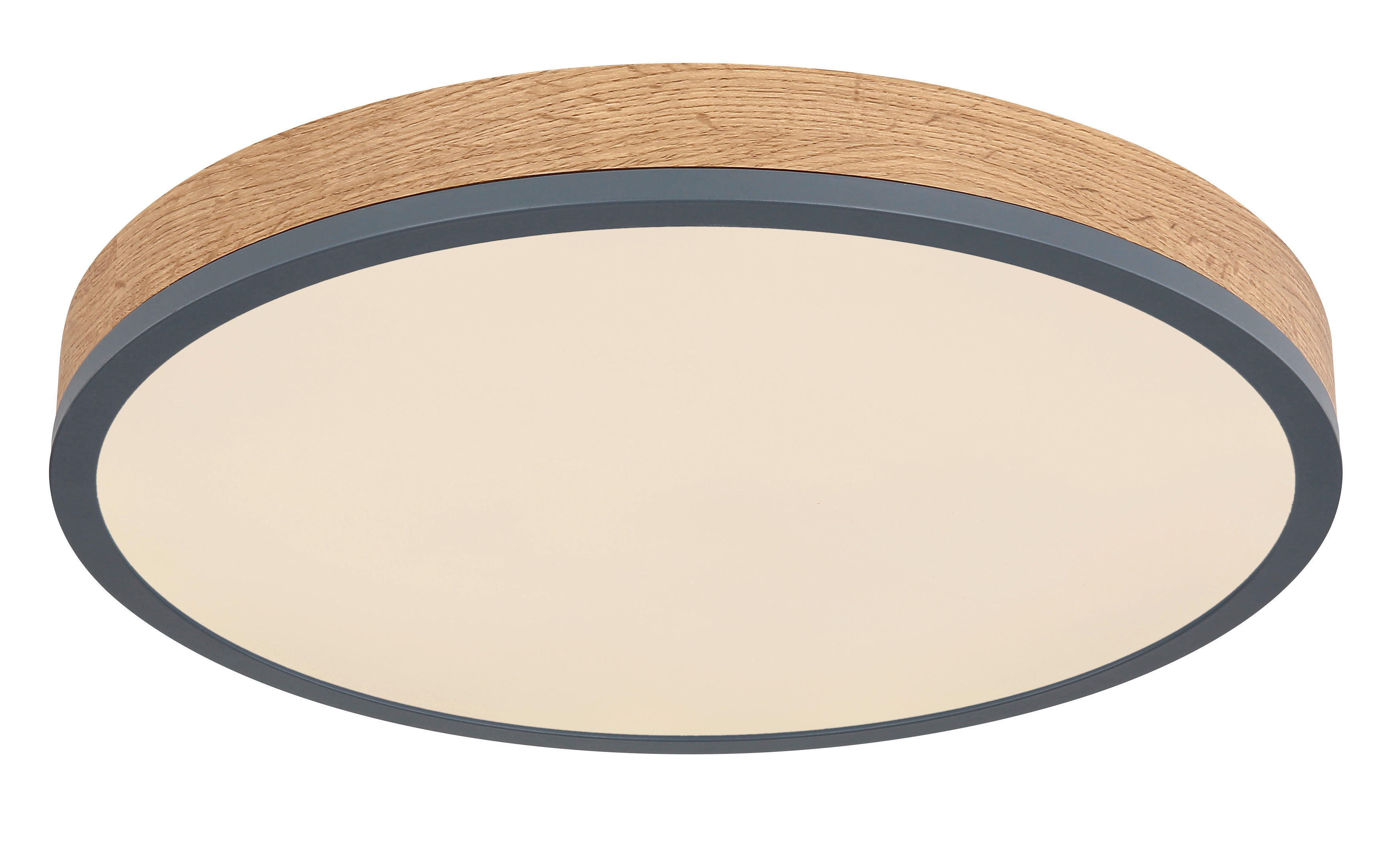 LED-Deckenlampe Doro, Ø 45 cm, grafit/holz dunkel, Holz, CCT günstig online kaufen