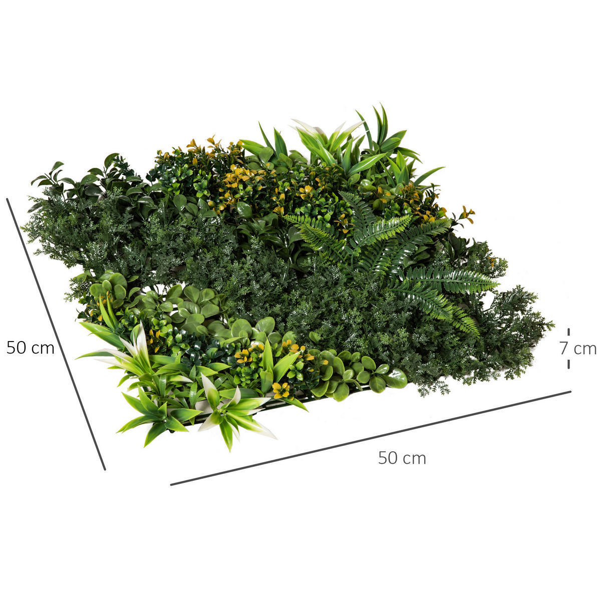Outsunny Künstliche Hecke Künstliche_Hecke - grün (50,00/50,00/7,00cm) - Outsunny
