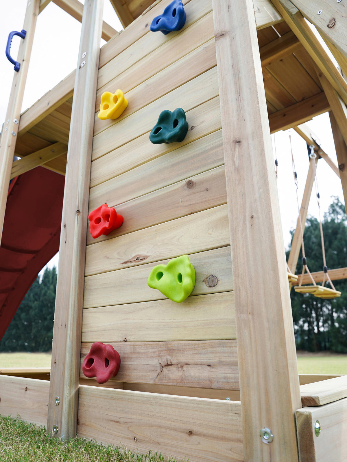 AXI Spielturm Moos braun B/H/L: ca. 342x267x375 cm Moos - braun/rot (375,00/342,00/267,00cm) - AXI