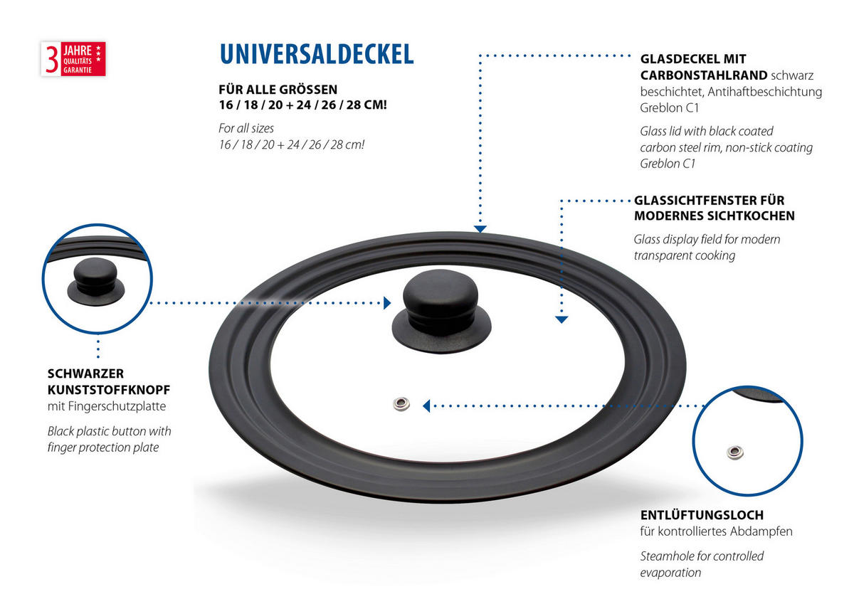 ELO Deckel D: ca. 28 cm Multifunktionsdeckel - (28,00cm) - ELO