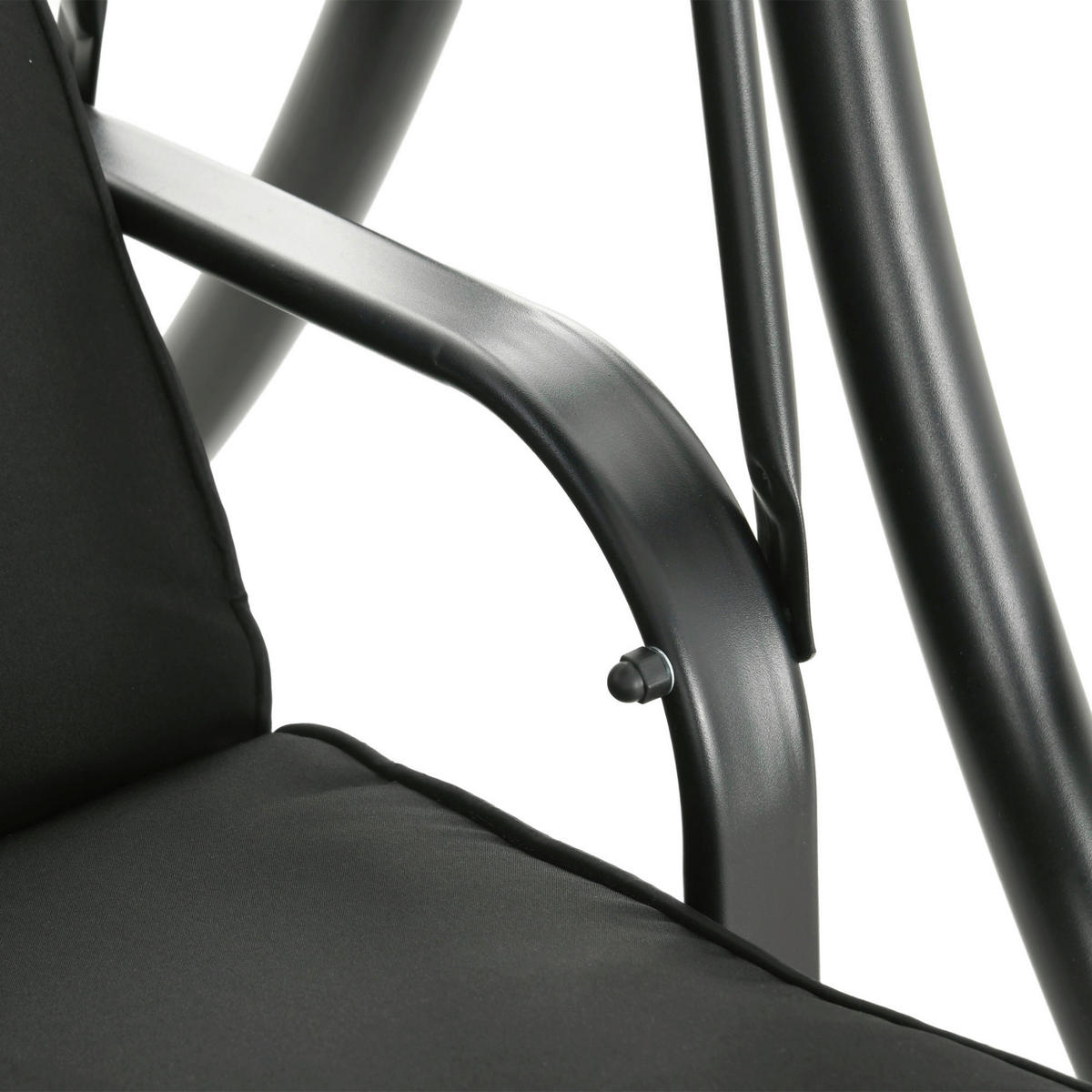 Outsunny Hollywoodschaukel schwarz Polyester B/H/L: ca. 135x177x278 cm Hollywoodschaukel - schwarz (278,00/135,00/177,00cm) - Outsunny