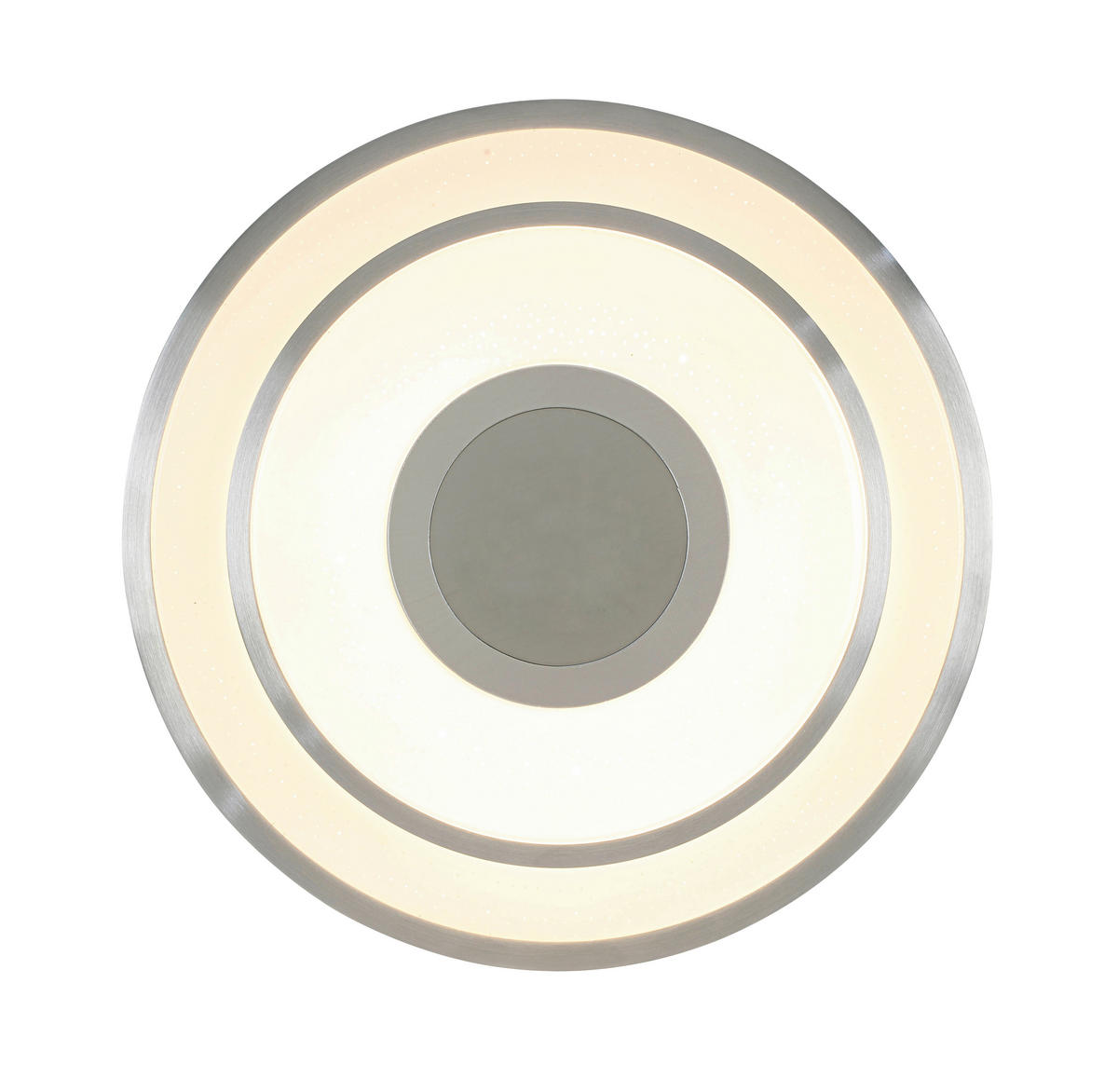Nolo LED Deckenleuchte Chrom weiß Kunststoff Metall B/H/L: ca. 38x7,5x38 cm null 2 Brennstellen LED-Deckenleuchte_Nici - weiß/Chrom (38,00/38,00/7,50cm) - Nolo