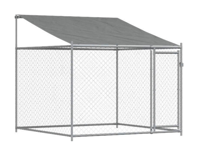 vidaXL Hundekäfig grau Stahl Hundekäfig - grau - vidaXL