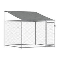 vidaXL Hundekäfig grau Stahl Hundekäfig - grau - vidaXL