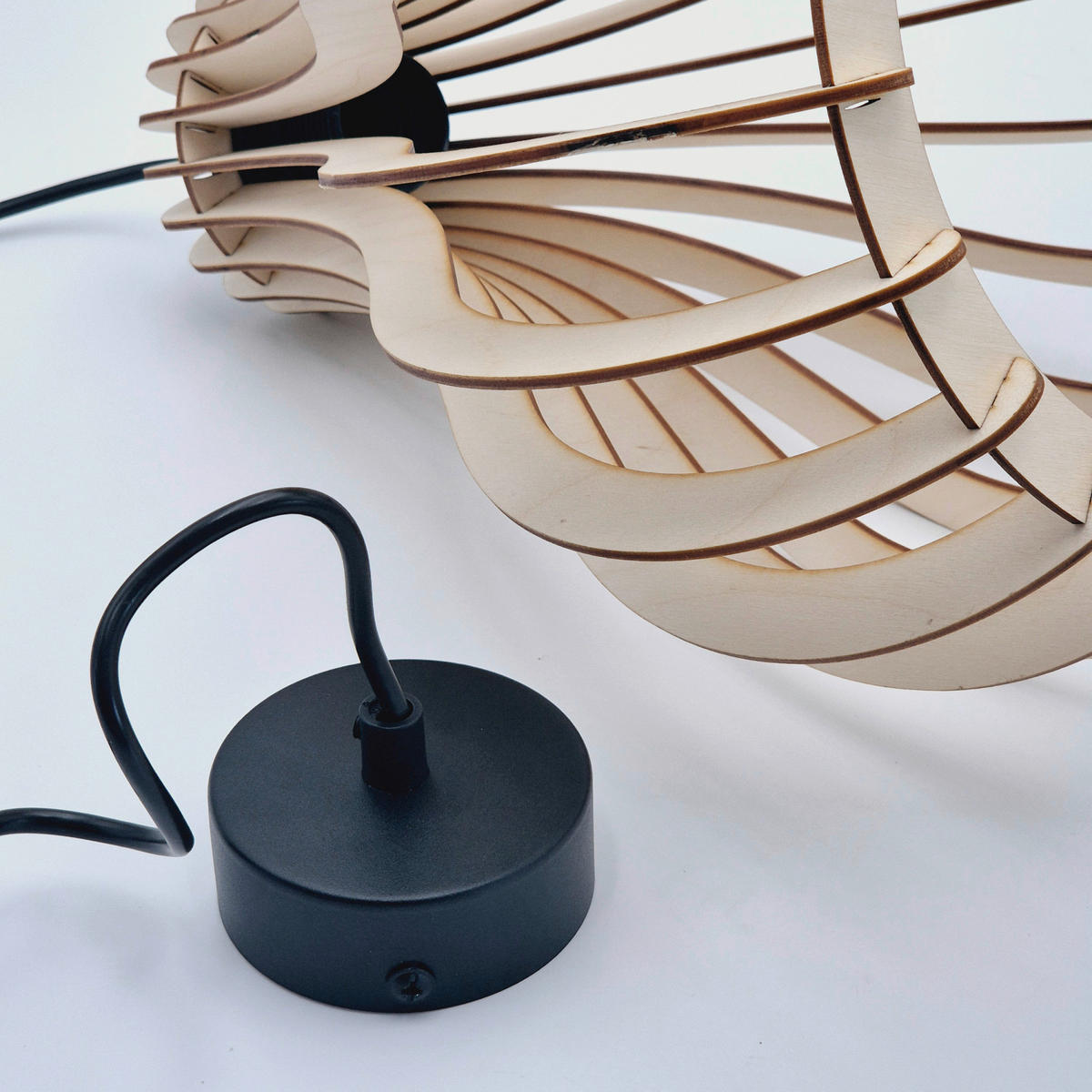 Lamkur Pendelleuchte TUCCI 50126 buche Buche H/L: ca. 120x29 cm E27 1 Brennstellen Tucci - buche (29,00cm) - Lamkur