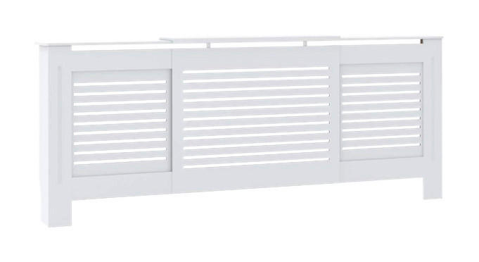 VidaXL Heizkörperverkleidung weiß B/H/T: ca. 205x81,5x19 cm Heizkörperverkleidung - weiß (205,00/81,50/19,00cm) - VidaXL