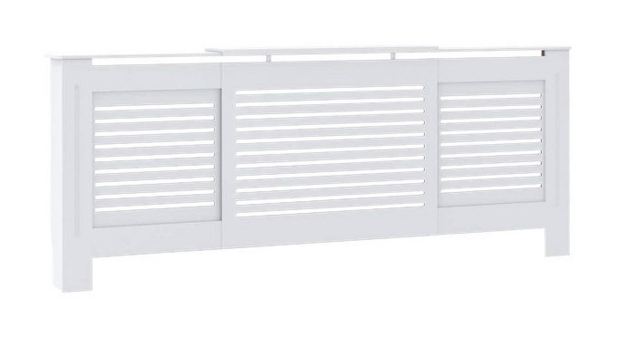 vidaXL Heizkörperverkleidung weiß B/H/T: ca. 205x81,5x19 cm Heizkörperverkleidung - weiß (205,00/81,50/19,00cm) - vidaXL