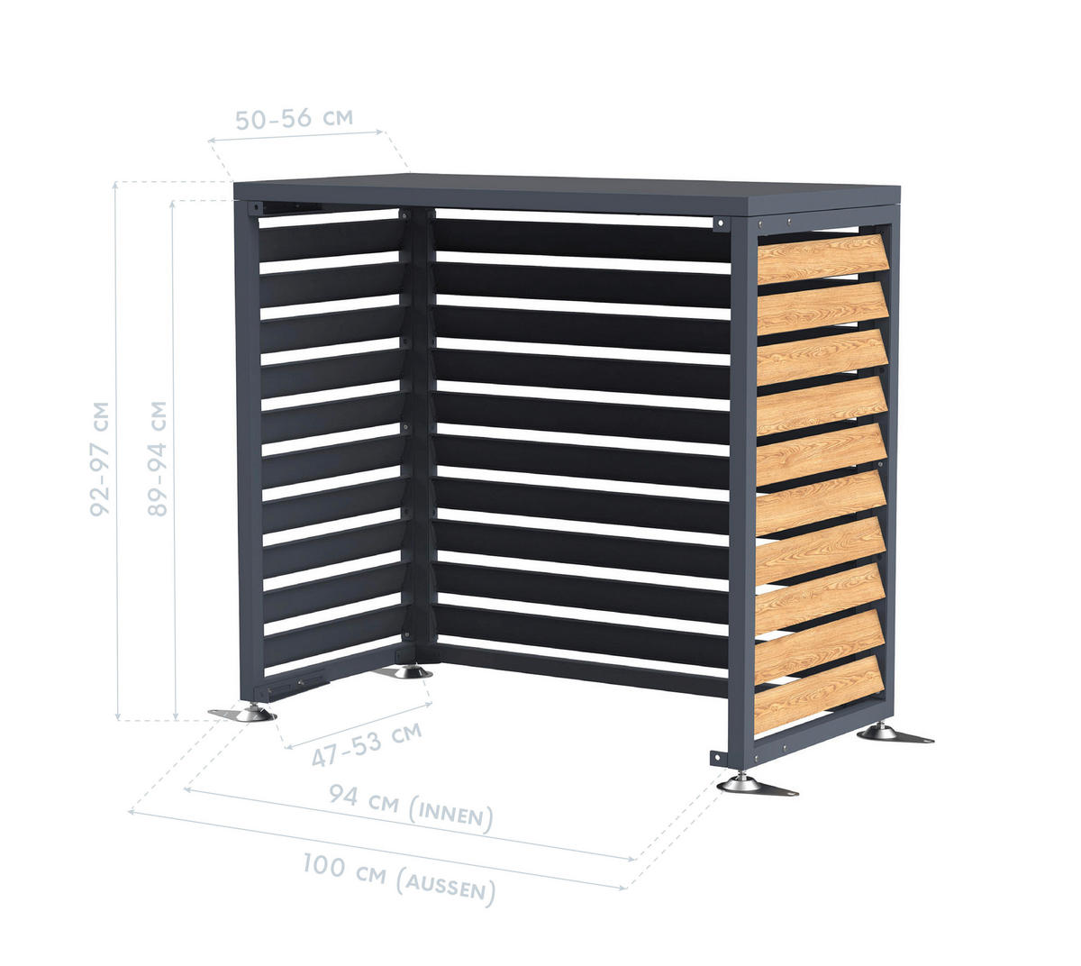 Westmann Verkleidung Wärmepumpe Boxa Holzoptik B/H/L: ca. 100x97x56 cm Boxa - Holzoptik (56,00/100,00/97,00cm) - Westmann