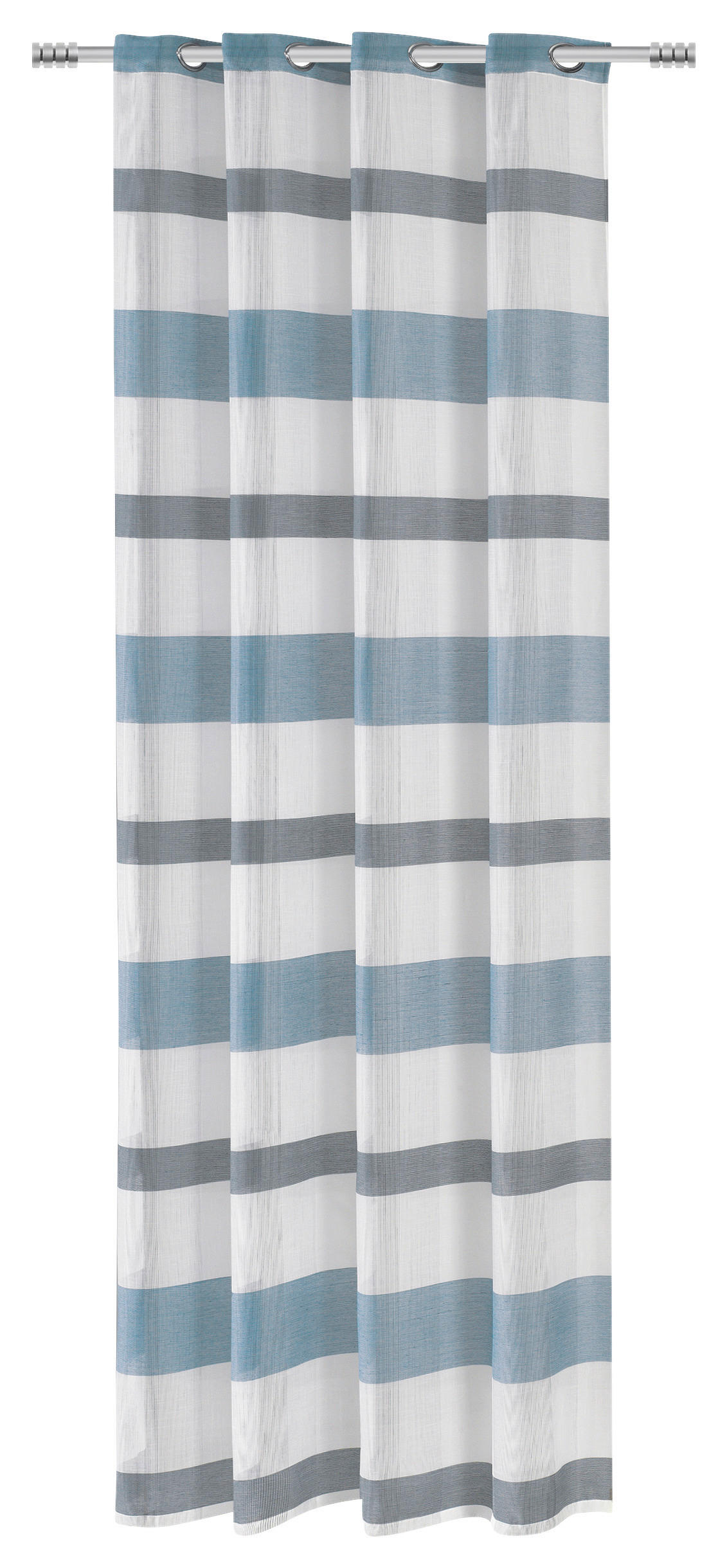 Ösenvorhang Caro blau B/L: ca. 140x245 cm Caro - blau (140,00/245,00cm)