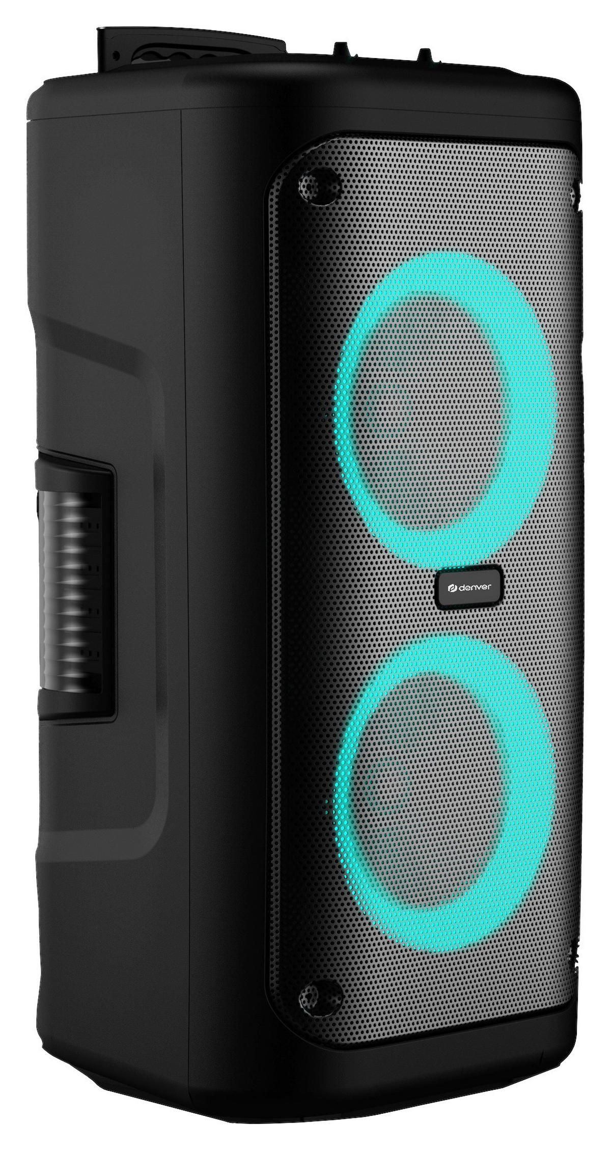 Denver Trolley Speaker TSP-353 schwarz B/H/T: ca. 30x62x28 cm Bluetooth-Trolley-Speaker TSP-353 - schwarz (30,00/62,00/28,00cm) - Denver