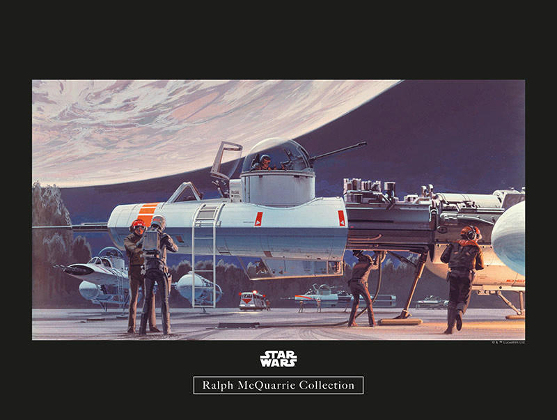 Komar Poster Star Wars Classic RMQ Yavin Hangar Star Wars B/L: ca. 40x30 cm günstig online kaufen