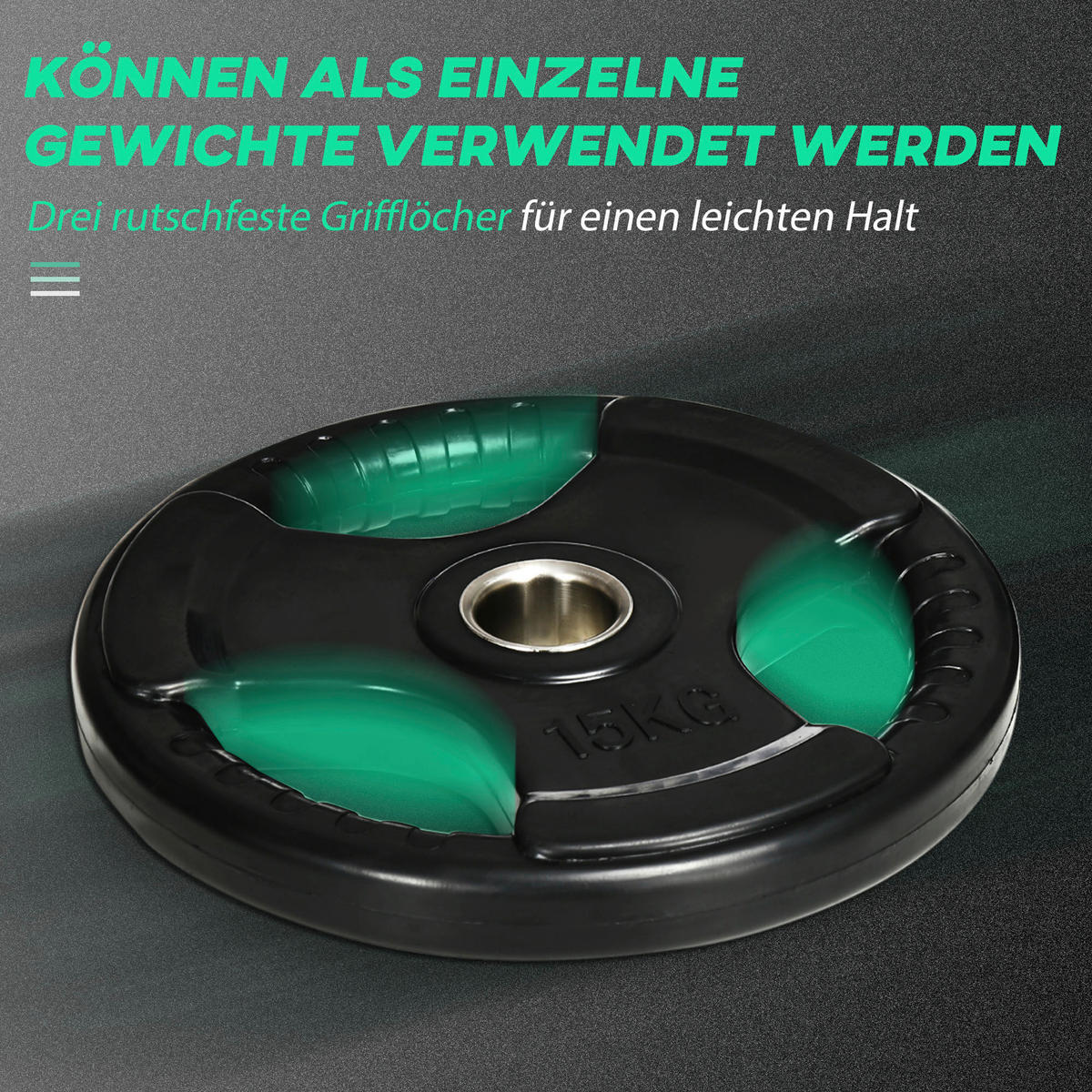 SPORTNOW Hantelscheibe schwarz Metall B/H/L: ca. 36x5x36 cm Hantelscheibe 2x 15 kg - schwarz (36,00/36,00/5,00cm) - SPORTNOW
