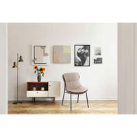 Stuhl Brady 200 beige hellbraun Kunstleder Kunstleder B/H/T: ca. 54x84x64 cm Brady 200 - beige/schwarz (54,00/84,00/64,00cm) - 360 Living