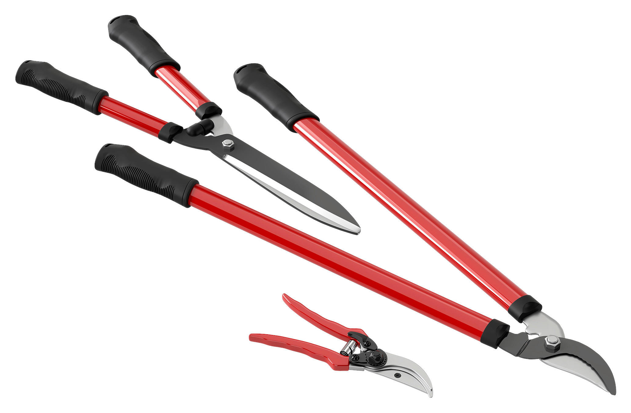 Outsunny Gartenwerkzeug-Set rot Kunststoff B/H/L: ca. 20x2,4x65 cm Gartenwerkzeug-Set - rot (65,00/20,00/2,40cm) - Outsunny