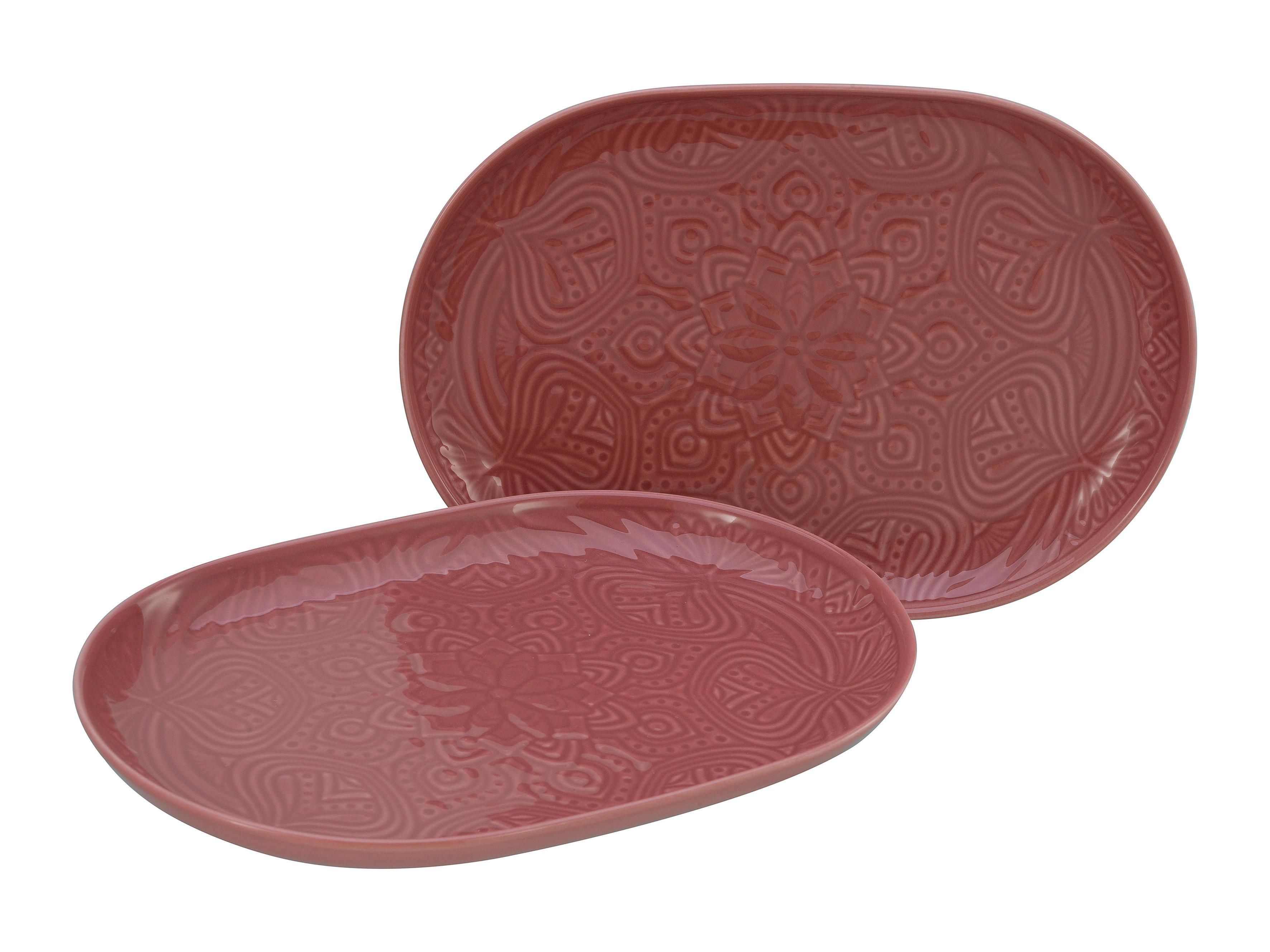 CreaTable Plattenset Orient Mandala rot Porzellan D: ca. 28 cm Orient Mandala - rot (28,00cm) - CreaTable