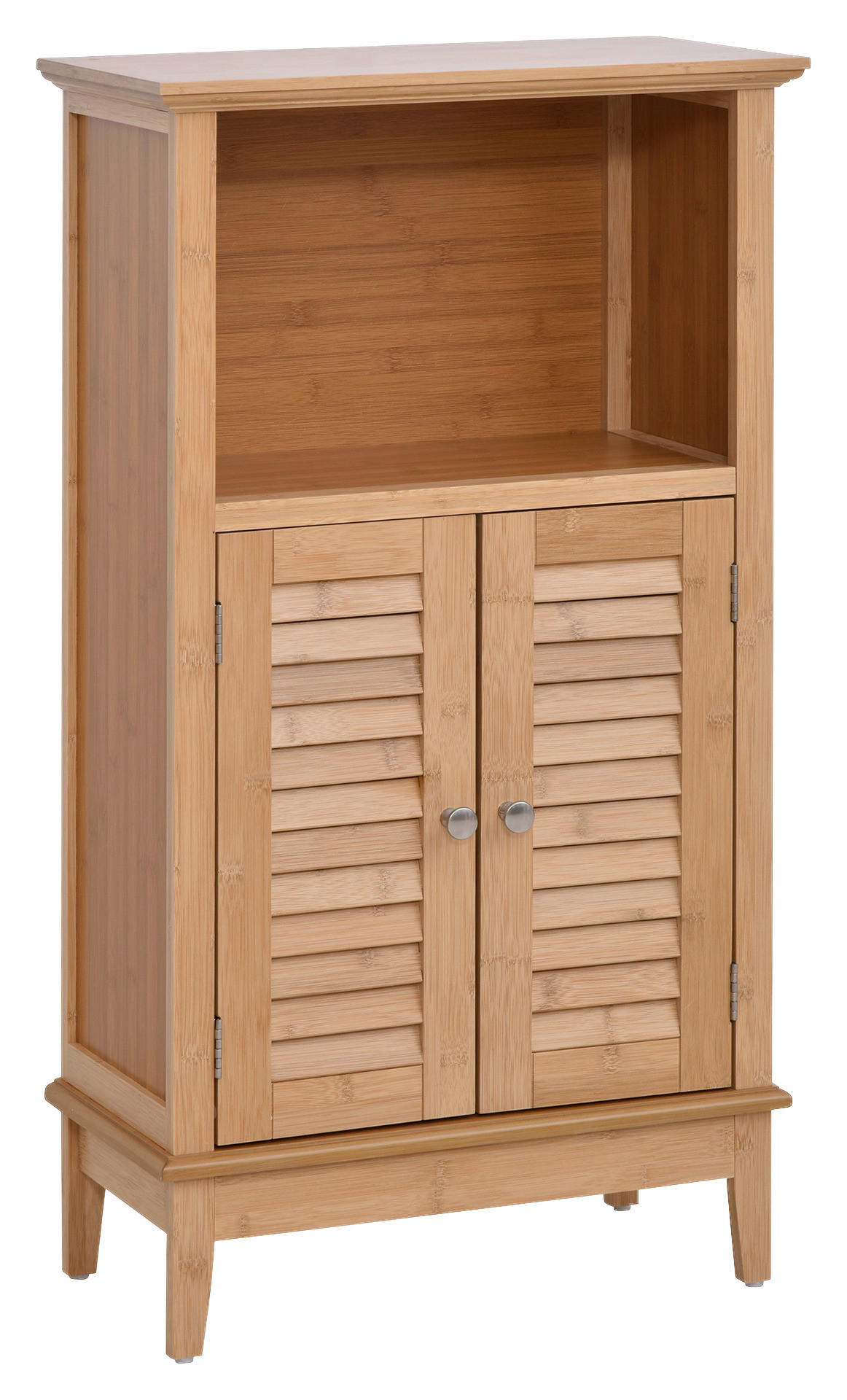 Badezimmerschrank natur Bambus B/H/L: ca. 26x92x50 cm Badezimmerschrank - natur (50,00/26,00/92,00cm) - HOMCOM
