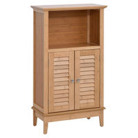 Badezimmerschrank natur Bambus B/H/L: ca. 26x92x50 cm Badezimmerschrank - natur (50,00/26,00/92,00cm) - HOMCOM