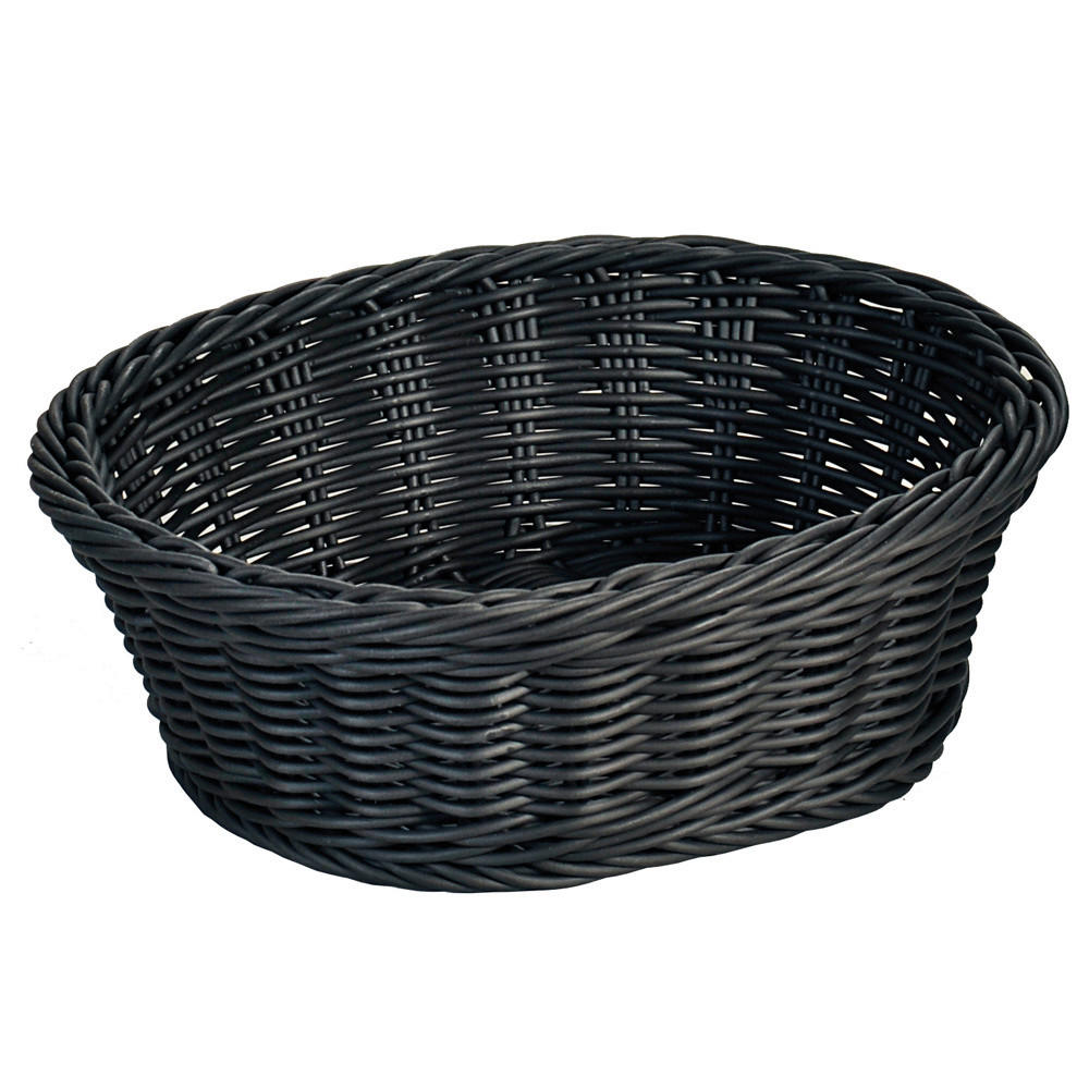 Kesper Brot und Obstkorb schwarz Kunststoff B/H/L: ca. 20,5x25x22 cm Brot-/u.Obstkorb_5erSet - schwarz (22,00/20,50/25,00cm) - Kesper