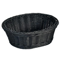 Kesper Brot und Obstkorb schwarz Kunststoff B/H/L: ca. 20,5x25x22 cm Brot-/u.Obstkorb_5erSet - schwarz (22,00/20,50/25,00cm) - Kesper